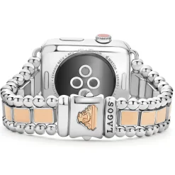 18K Rose Gold and Stainless Steel Watch Bracelet-42-49mm