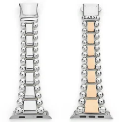 18K Rose Gold and Stainless Steel Watch Bracelet-42-49mm