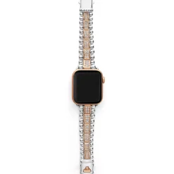 18K Rose Gold and Sterling Silver Full Diamond Watch Bracelet-38-45mm
