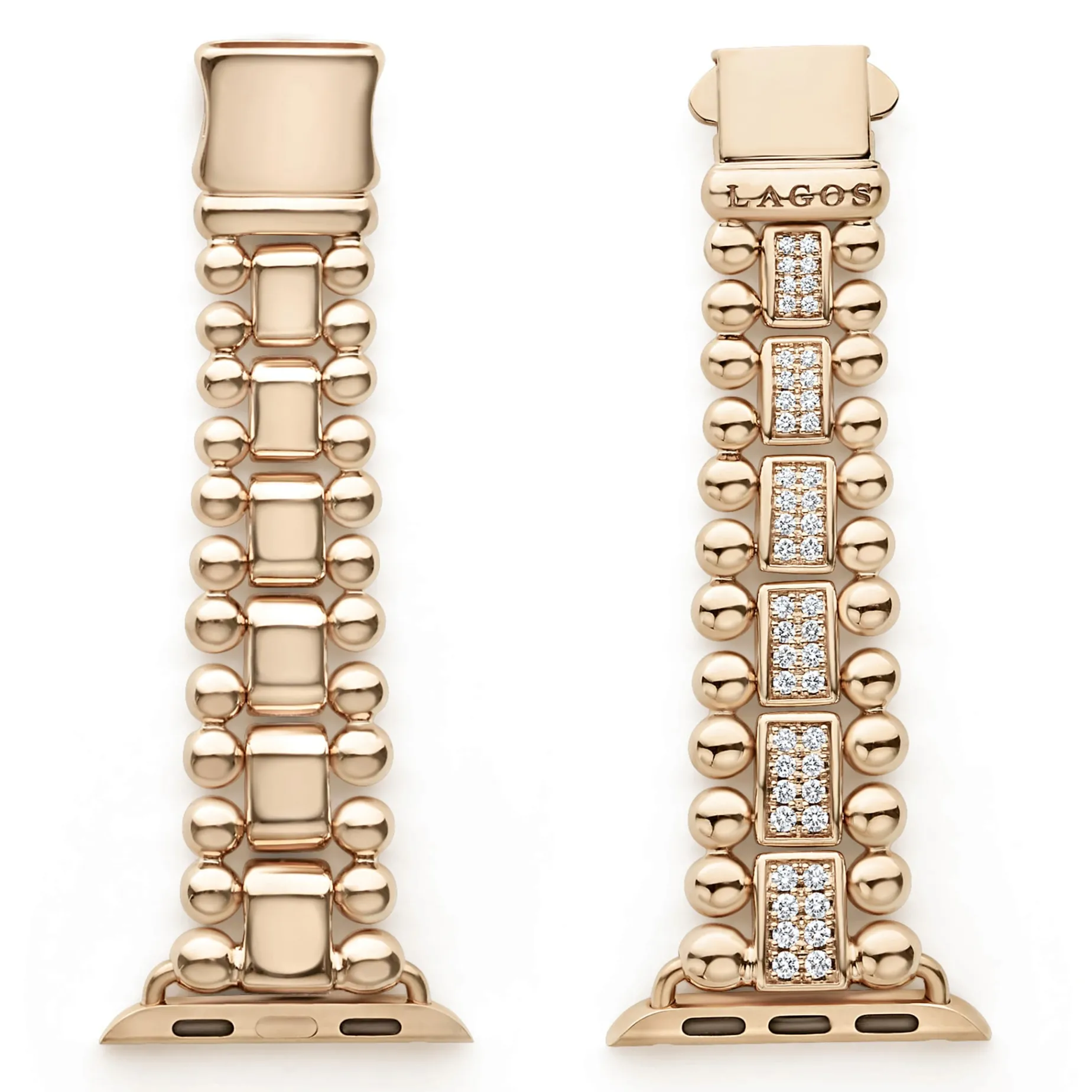 18K Rose Gold Full Diamond Watch Bracelet-38-45mm