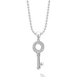 Key Diamond Pendant Necklace