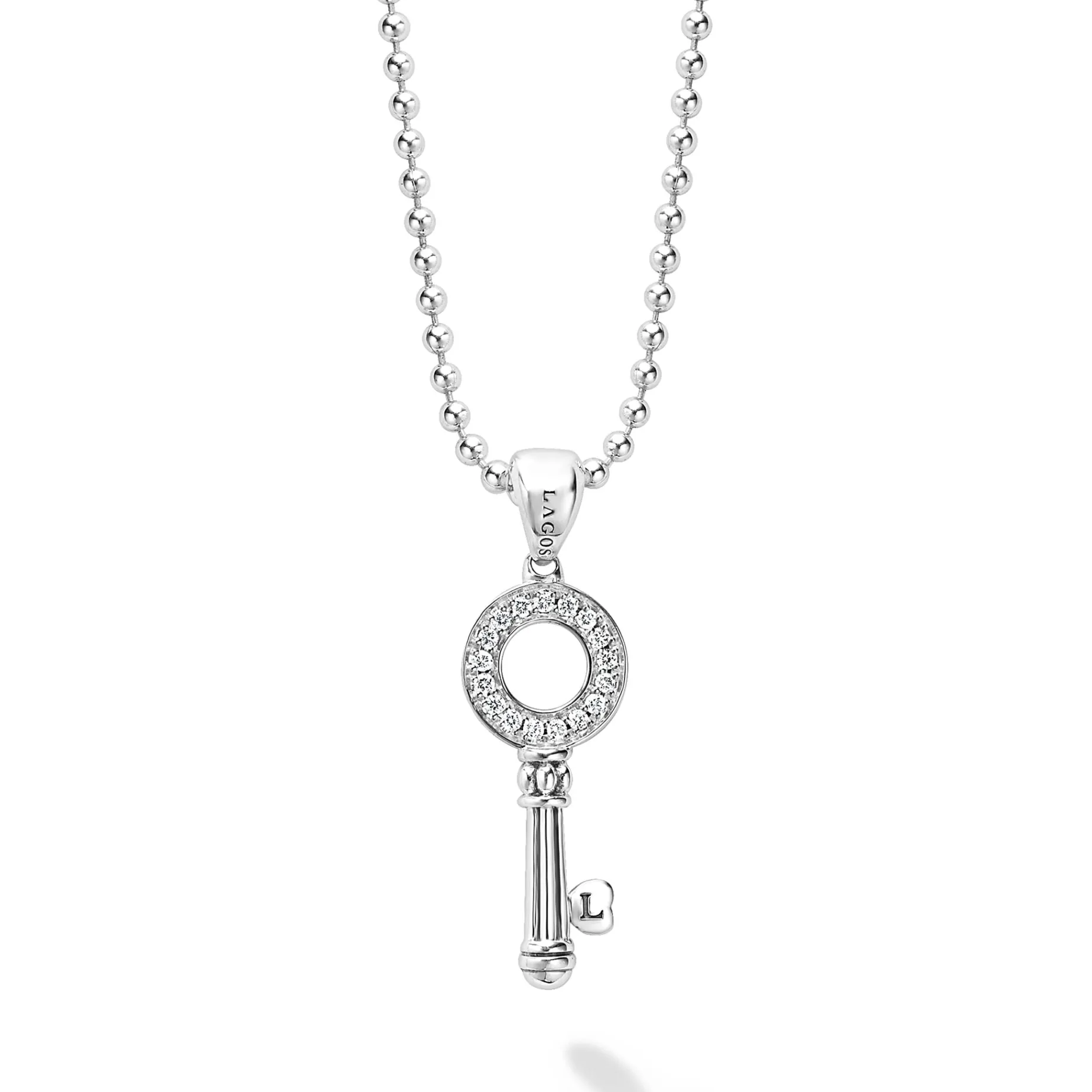 Key Diamond Pendant Necklace