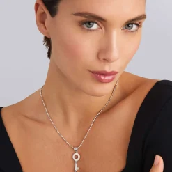 Key Diamond Pendant Necklace