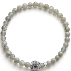 Labradorite Skull Bracelet