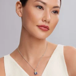 Lapis Beetle Diamond Pendant Necklace