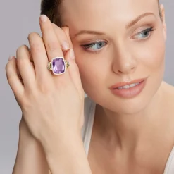 Large Amethyst Statement Ring