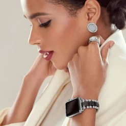 Large Caviar Circle Diamond Earrings