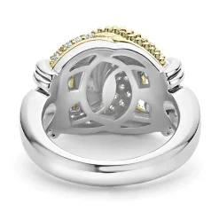 Large Caviar Diamond Knot Ring
