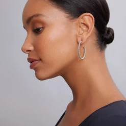 Large Caviar Hoop Earrings