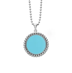 Large Ceramic Circle Pendant Necklace