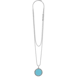Large Ceramic Circle Pendant Necklace