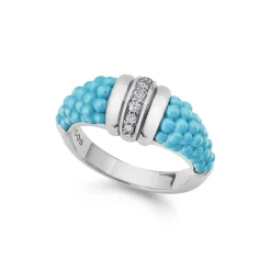 Large Ceramic Diamond Stacking Ring