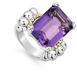 Large Emerald-Cut Amethyst Ring