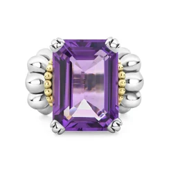 Large Emerald-Cut Amethyst Ring
