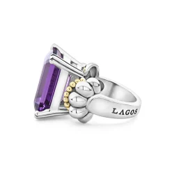 Large Emerald-Cut Amethyst Ring
