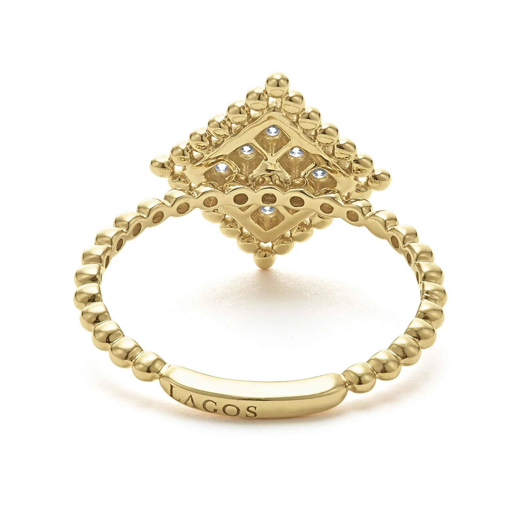 Large 18K Gold Diamond Ring