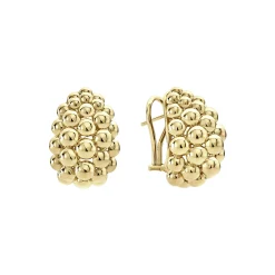Large 18K Gold Omega Clip Earrings