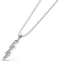 Large Lightning Bolt Diamond Pendant Necklace