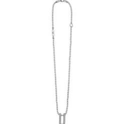 Large Linear Diamond Pendant Necklace