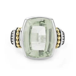 Large Prasiolite Statement Ring