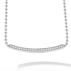 Large Station Diamond Beaded Necklace