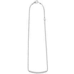 Large Station Diamond Beaded Necklace