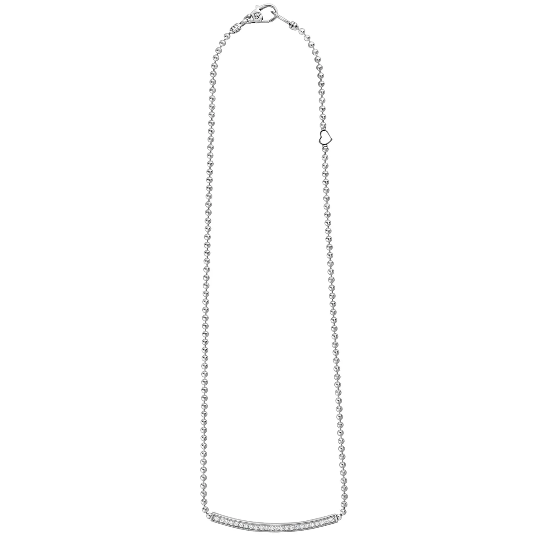 Large Station Diamond Beaded Necklace