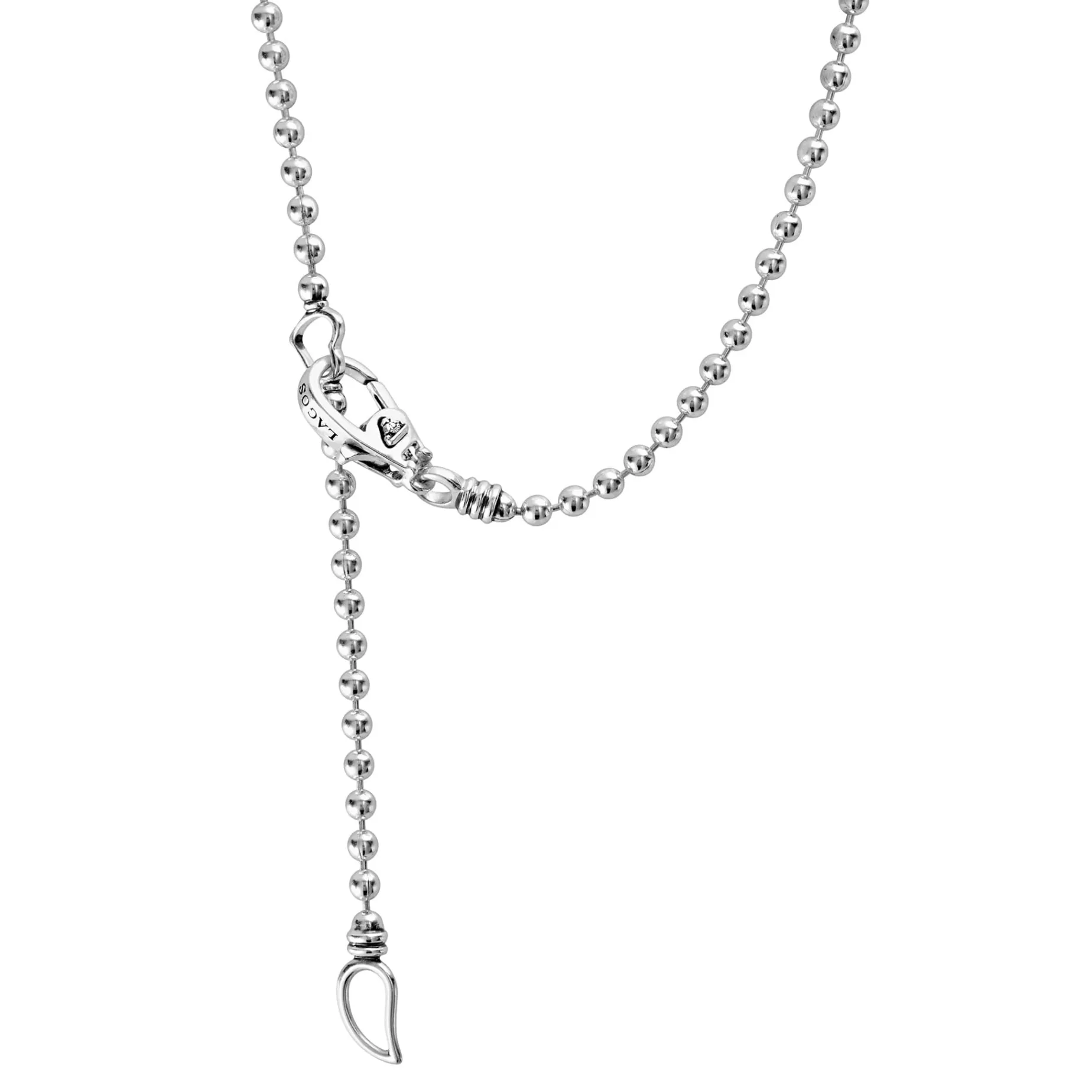 Large Station Diamond Beaded Necklace