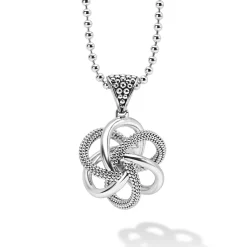 Large Sterling Silver Pendant Necklace