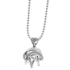 Large Sterling Silver Pendant Necklace