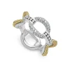 Large Two-Tone Eternity Diamond Ring