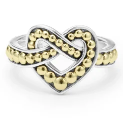 Large Two-Tone Heart Ring