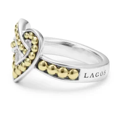 Large Two-Tone Heart Ring