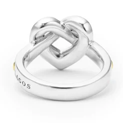 Large Two-Tone Heart Ring