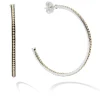 Large Two-Tone Hoop Earrings