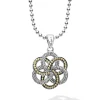 Large Two-Tone Pendant Necklace