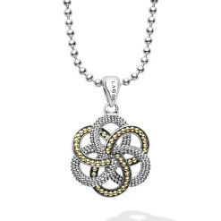 Large Two-Tone Pendant Necklace