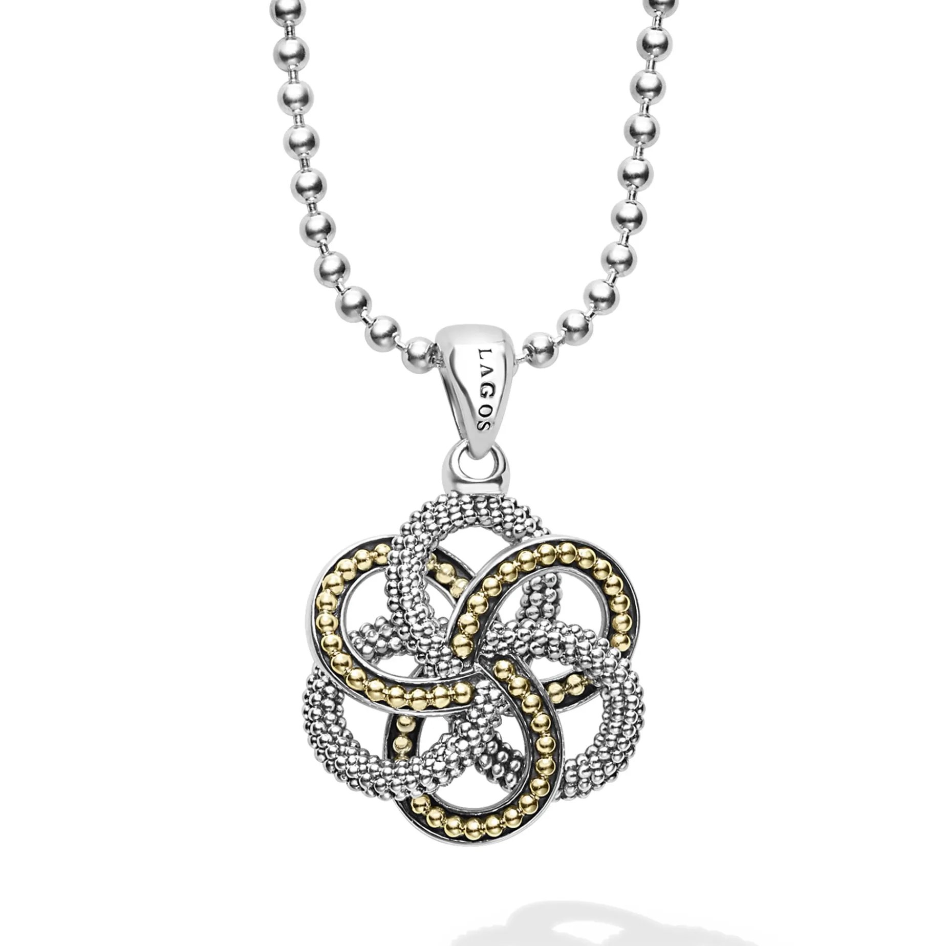 Large Two-Tone Pendant Necklace