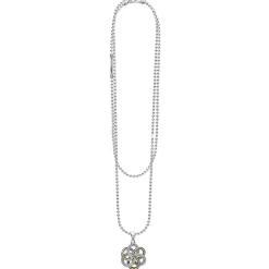 Large Two-Tone Pendant Necklace