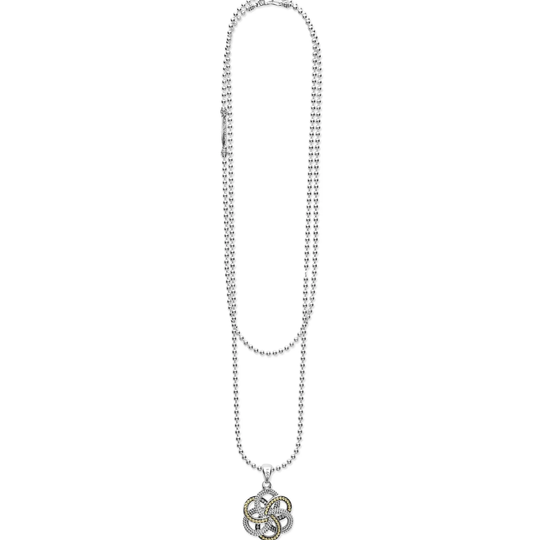 Large Two-Tone Pendant Necklace