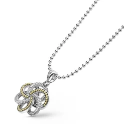 Large Two-Tone Pendant Necklace