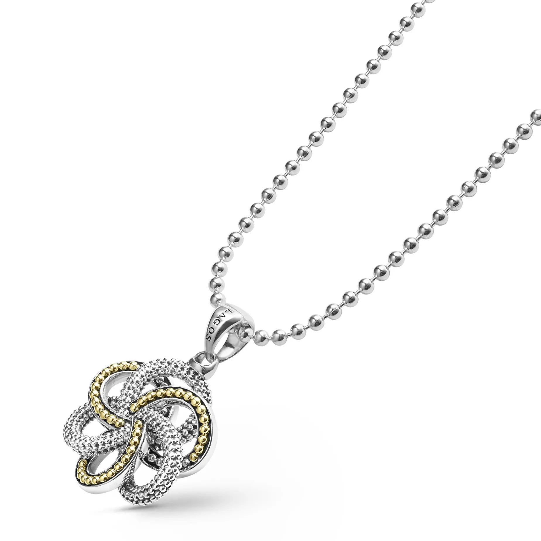 Large Two-Tone Pendant Necklace