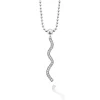 Large Wave Diamond Pendant Necklace