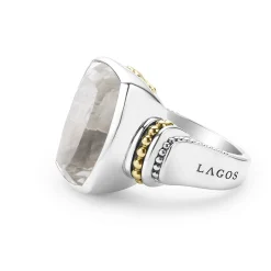 Large White Topaz Statment Ring