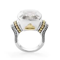 Large White Topaz Statment Ring