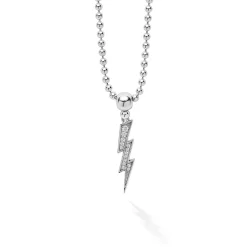 Lightning Bolt Diamond Pendant Necklace