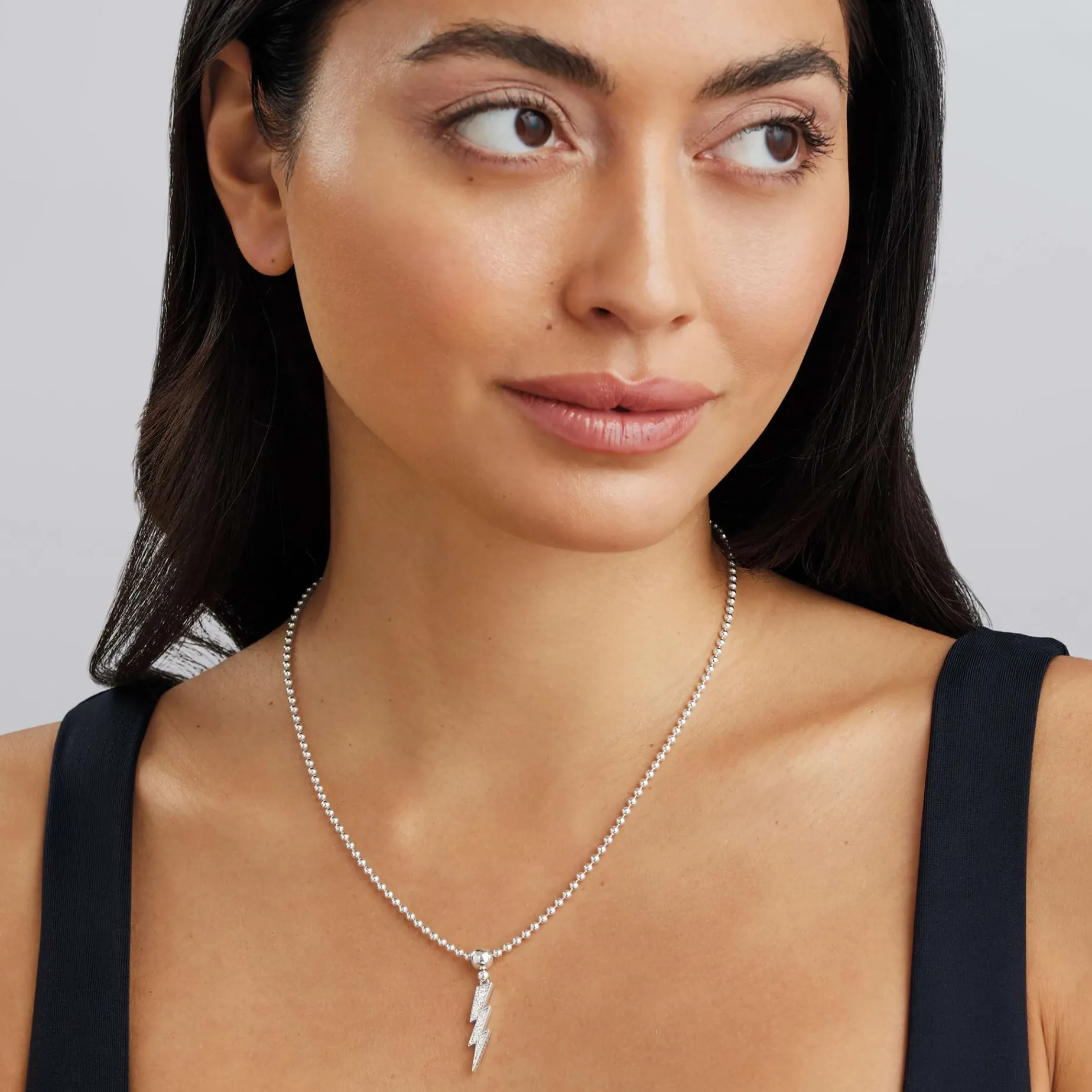 Lightning Bolt Diamond Pendant Necklace