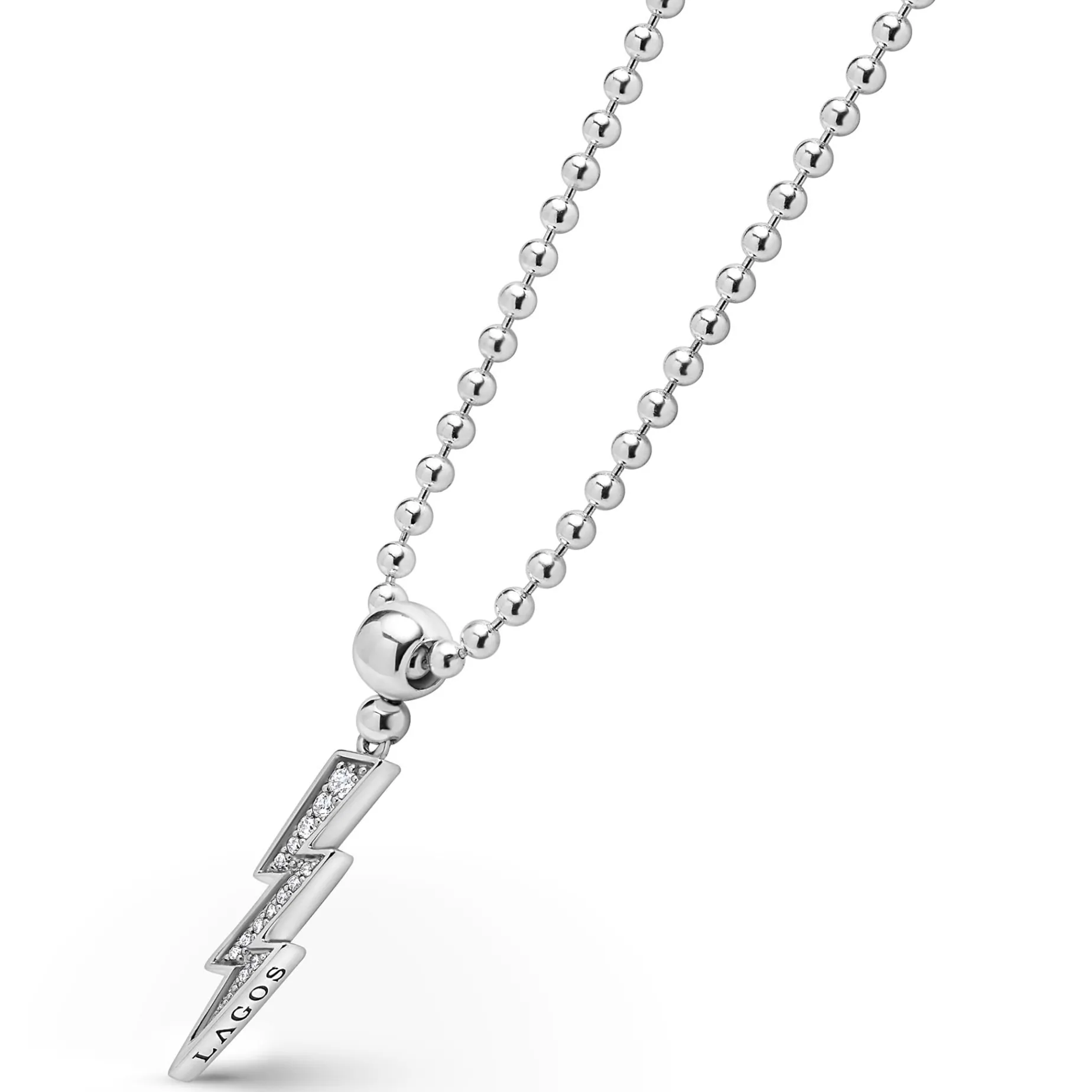 Lightning Bolt Diamond Pendant Necklace