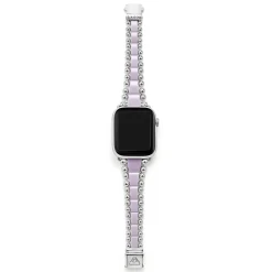 Lilac Ceramic and Stainless Steel Watch Bracelet-42-49mm