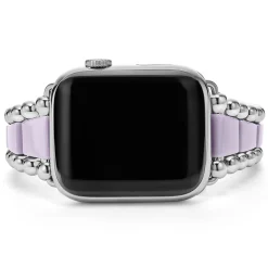 Lilac Ceramic and Stainless Steel Watch Bracelet-42-49mm